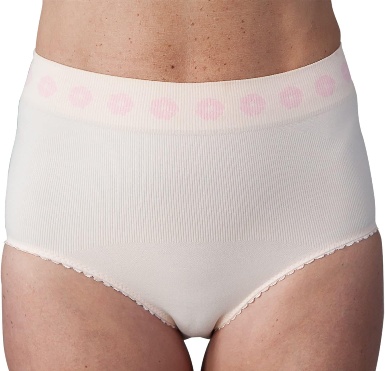 Petal Bamboo High-Waisted Comfort Briefs in Vanilla Cream, Post Surgery Knickers (XL)