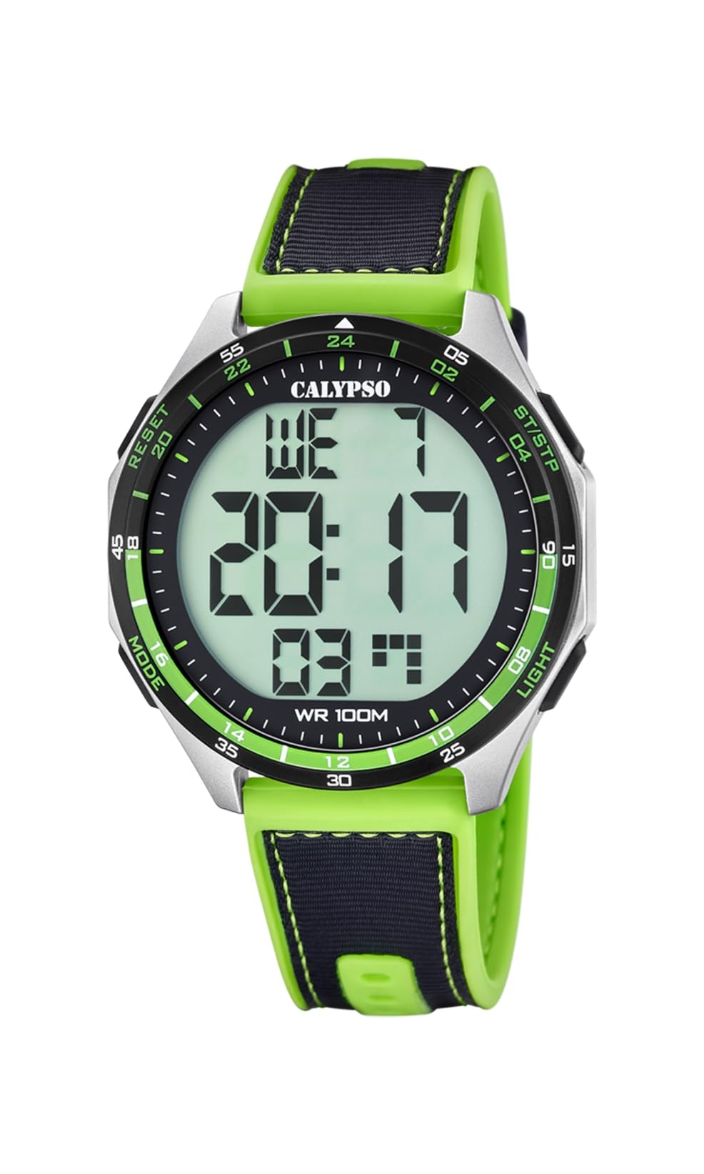 Calypso Orologio Digitale Uomo in Gomma Nero verde