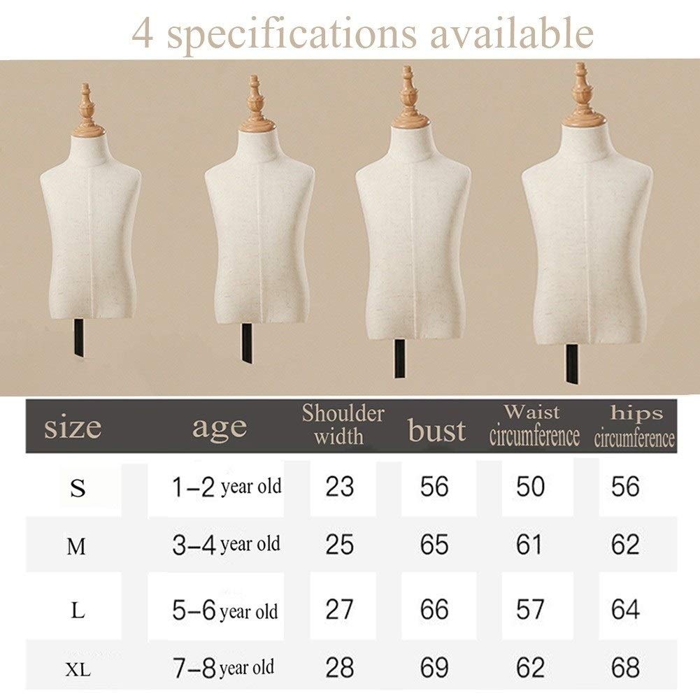 Schaufensterpuppen, Kindertorso, Körper, Bekleidungsgeschäft, Herren- Und Damenbekleidung, Modell-Displayständer, Weißer Runder Sockel, 4 Stück, Bx,B-Small