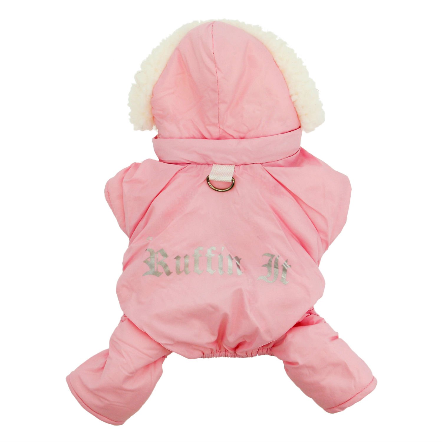 Dog Coat - Ruffin' It Snowsuit - Pink - Large (L)