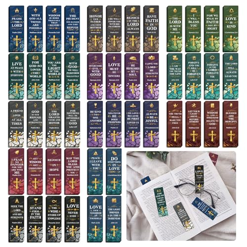 96Pack Paper Bookmarks Bulk Bible Bookmark Christian Bookmarks for Reading