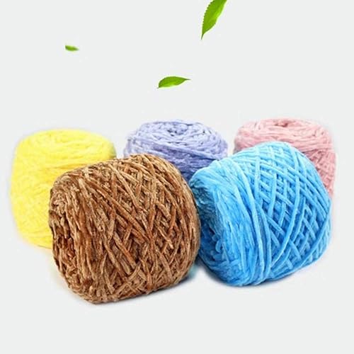 Miniatura 6 de Hilo de punto grueso azul marino, hilo de terciopelo de felpilla, 100% hilo de chenilla gruesa, tejido de brazo, tejido a mano, tejido voluminoso