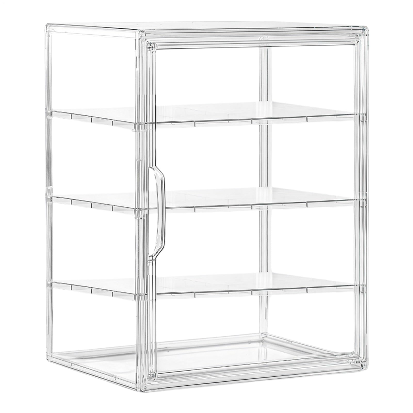 Porta Pane Cassetta Espositiva in Acrilico Trasparente 4 Ripiani per Pane | Contenitori Ermetici per Conservazione Alimenti in Cucina per Pane
