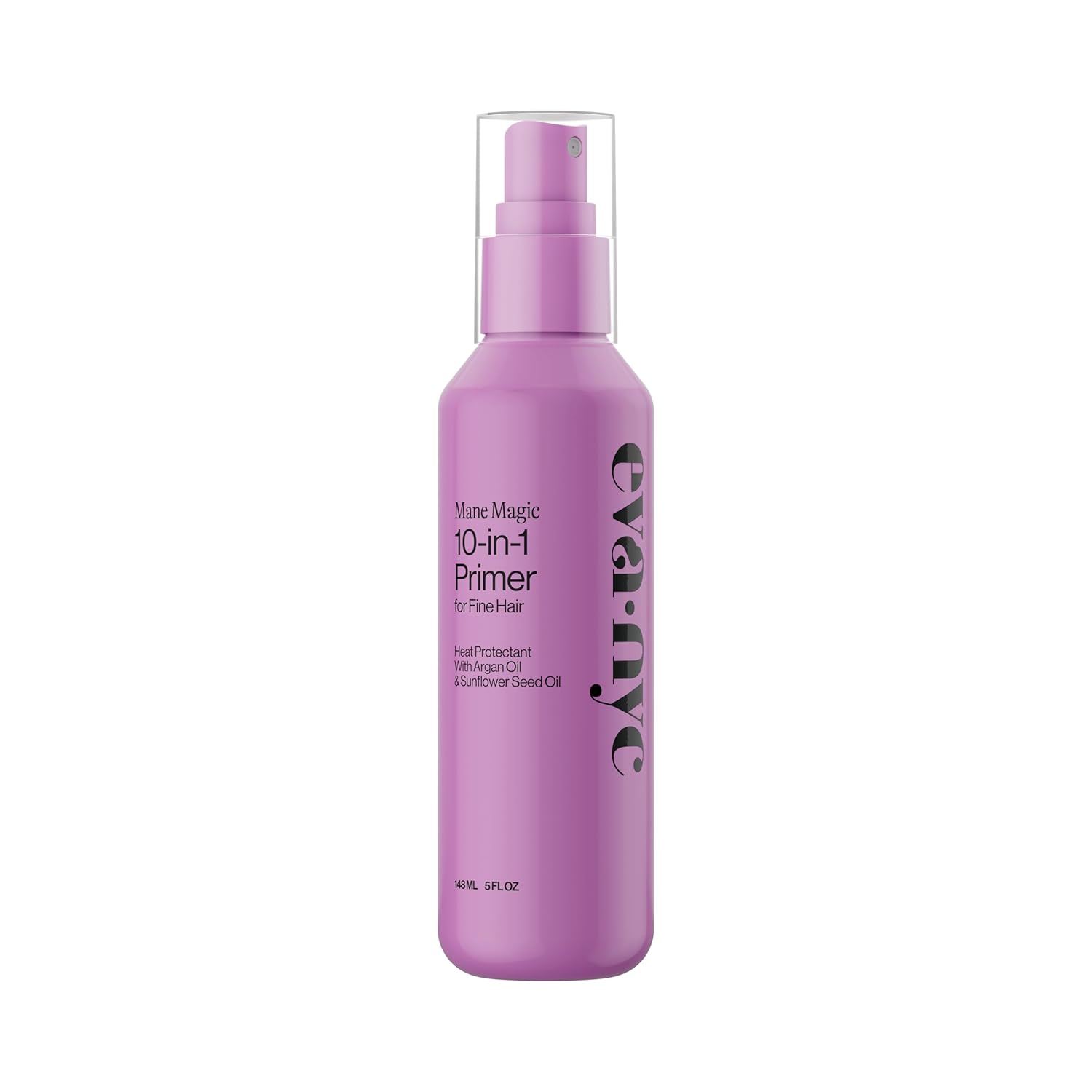Eva NYC Mane Magic 10-in-1 Hair Primer - New Fine Mist + No-Leak Spray - Sunflower Seed + Argan Oil Heat Protection Spray - Anti-Frizz - For Fine Hair - Packaging May Vary - Vanilla Scent -5 fl oz Mane Magic 10-in-1 Primer Fine Hair