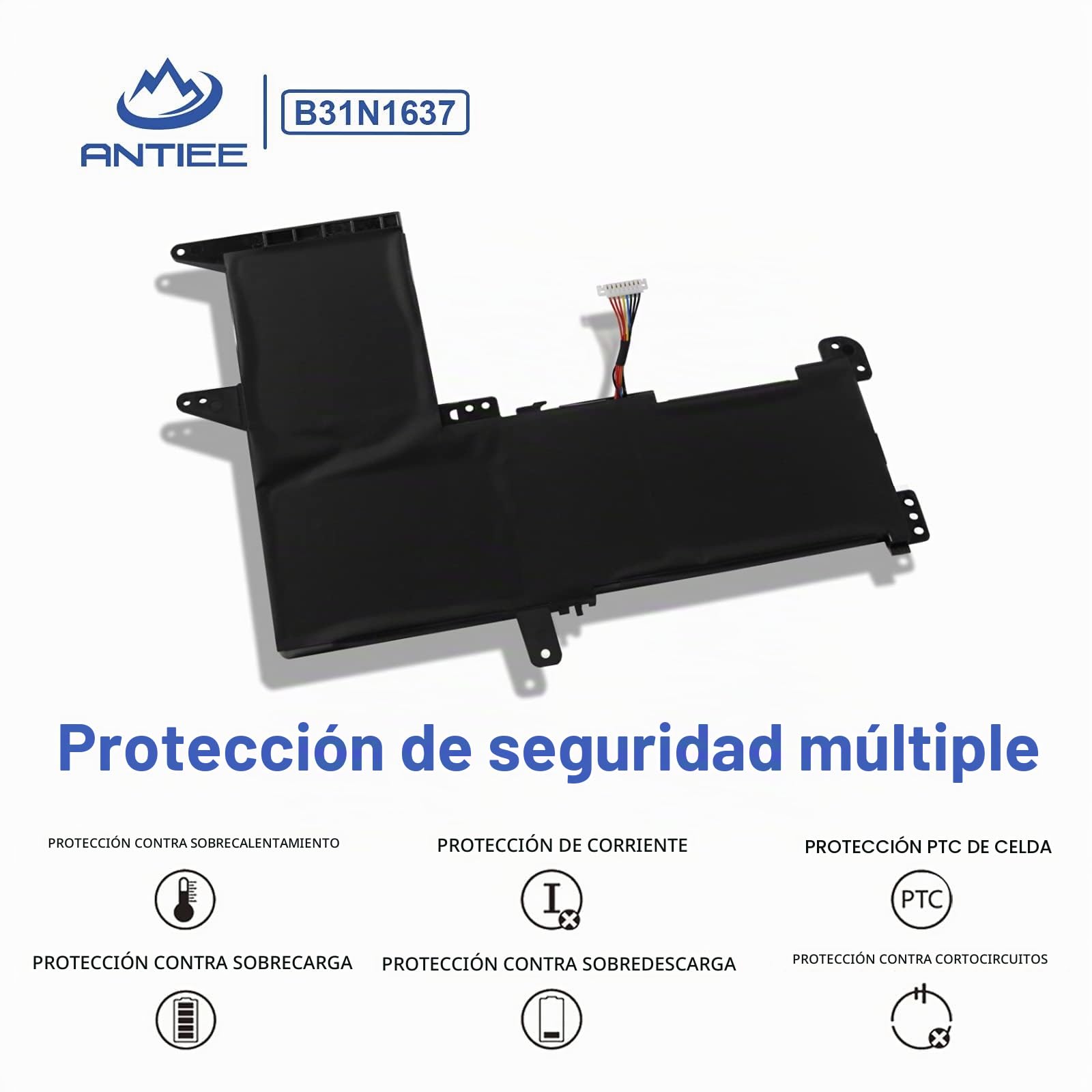 ANTIEE B31N1637 Laptop Batería Compatible with ASUS VivoBook X510 X510U X510UQ X510UA X510UAR X510UF VivoBook S15 S510U S510UF S510UQ S510UN S510UR S510UA F510 F510U F510UA F510UQ
