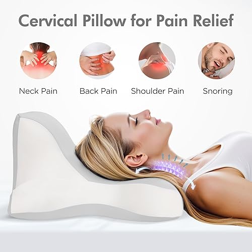 Miniatura 2 de Almohada de lectura para mentir, inclinarse y propensa, almohada de espuma viscoelástica de contorno, almohada cervical ergonómica para aliviar el