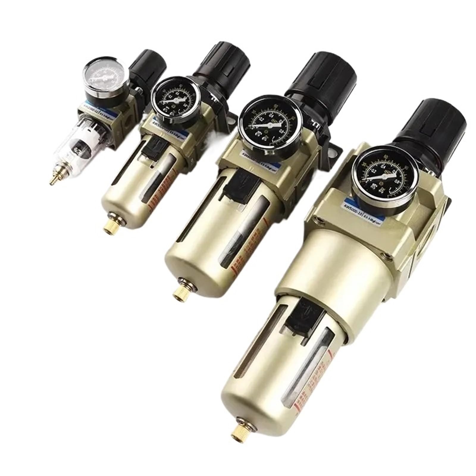 AW2000 AW3000 AW4000 AW5000 Filtro pneumatico regolatore valvola di trattamento dell'aria Valvole riduzione della pressione 1 pz(AW3000-03)