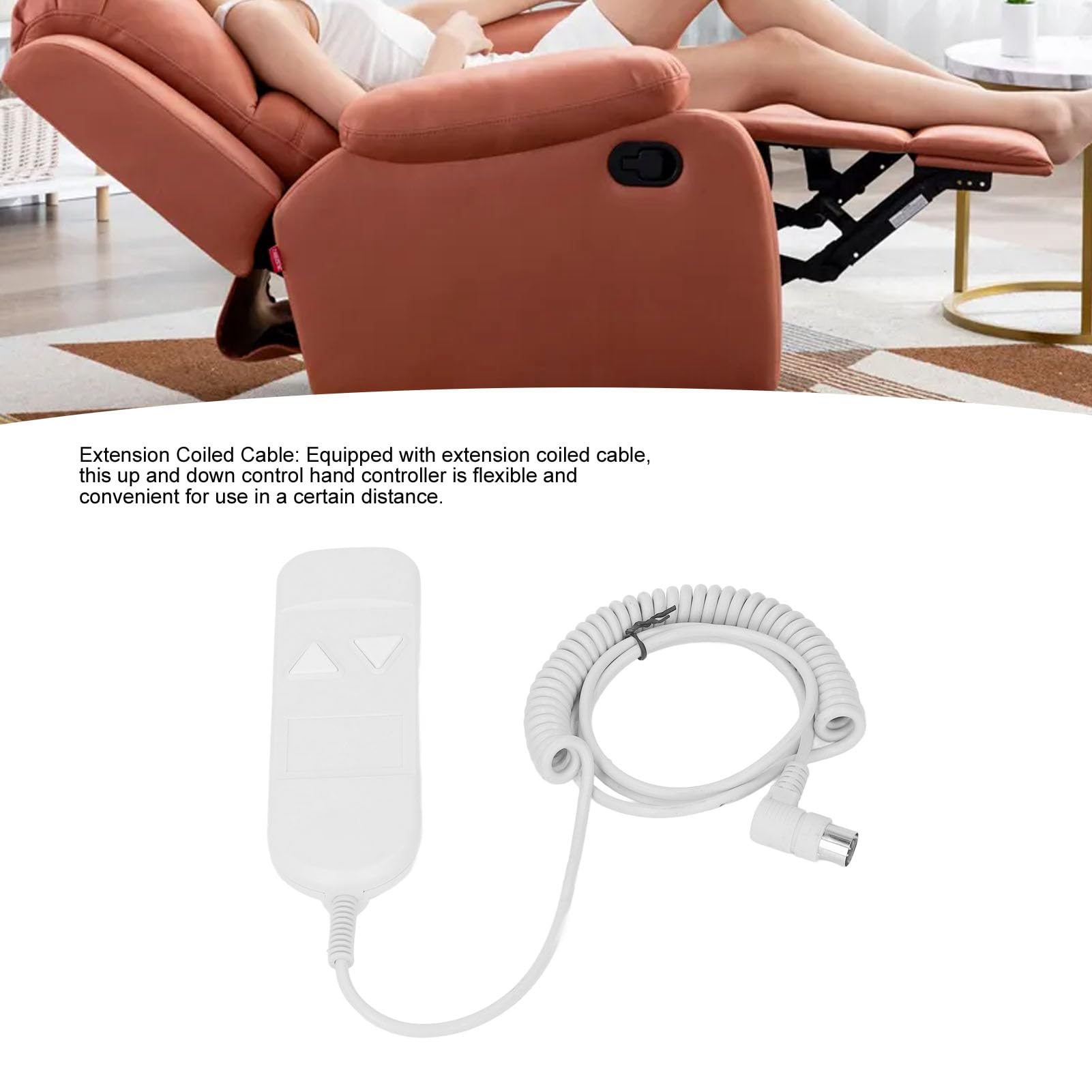 Control Remoto Sillón Elevador, Fácil Instalación Universal, Mando Sillón Reclinable Eléctrico 2 Botones 8 Pines for Ancianos Personas con Movilidad Reducida Uso en Hogar y Residencias