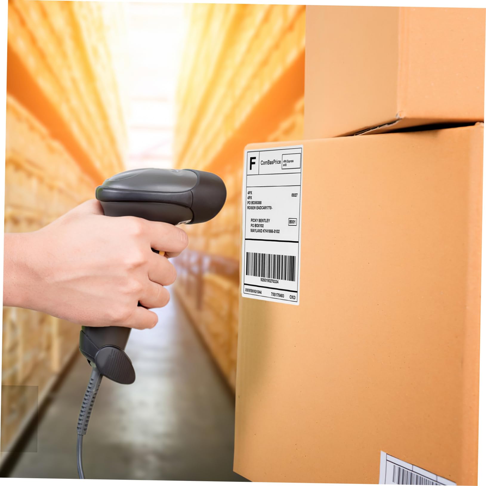 500 Stück Thermodirekt Versandetiketten Selbstklebend 100x150mm Thermopapier mit Perforation Starke Haftung Langlebig für Thermodrucker Versand Verpackung