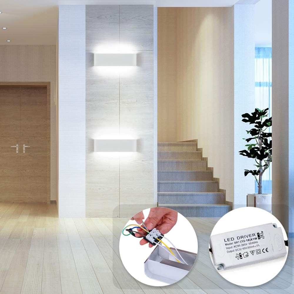 Applique Da Parete LED 27W 89cm | Luce Fredda 6500K | Moderna Per Interni In Alluminio Bianco - Foto 3