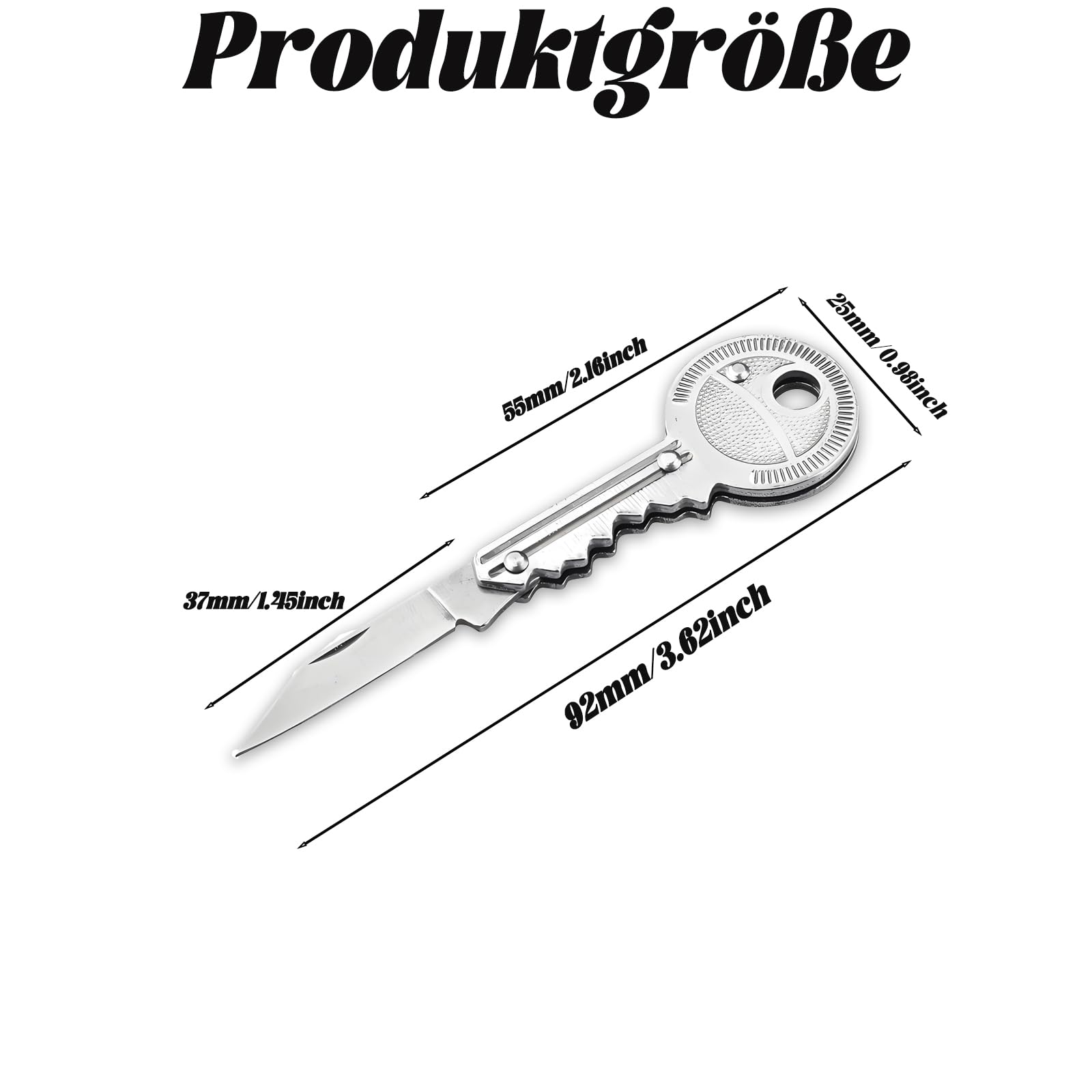 2PCS Schlüsselmesser,Mini Messer Taschenmesser,Klappmesser,Brieföffner in Schlüsselform Paketmesser,Edelstahl Key Knife Schlüsselbund Messer für Outdoor,Kleine Geschenke für Männer Frauen