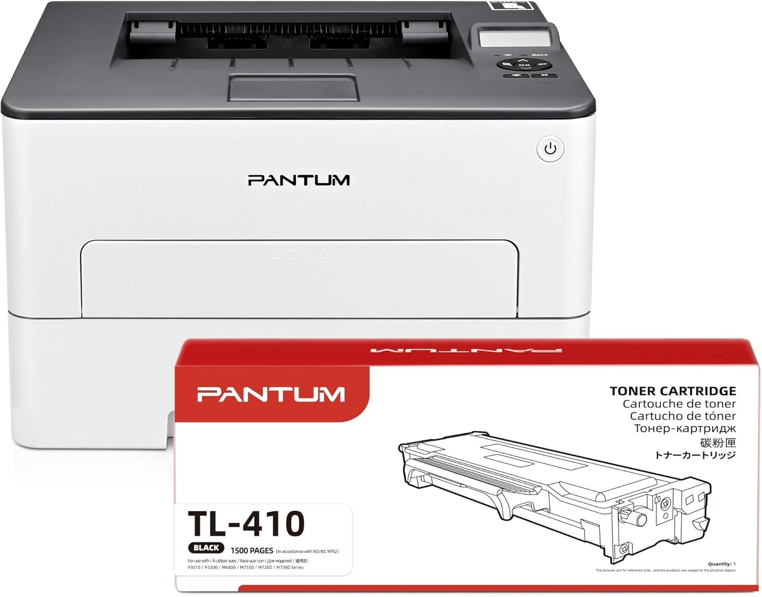PANTUM P3018DW (include cartuccia toner originale iniziale da 1000 pagine) e TL-410 cartuccia toner originale da 1500 pagine in combinazione