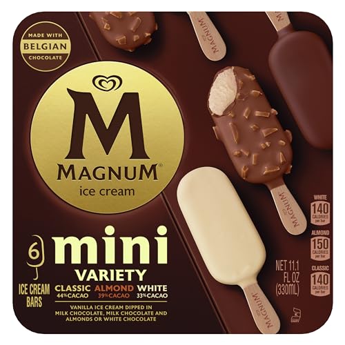Magnum Ice Cream Bars For An Indulgent Frozen Treat Classic Almond White Made With Belgian Chocolate 11.1 Oz 6 Count thumb #1