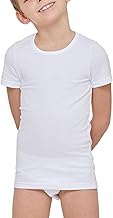 Maglia Intima (6 Pezzi) 100% Caldo Cotone Bambino Ragazzo Mezza Manica Invernale