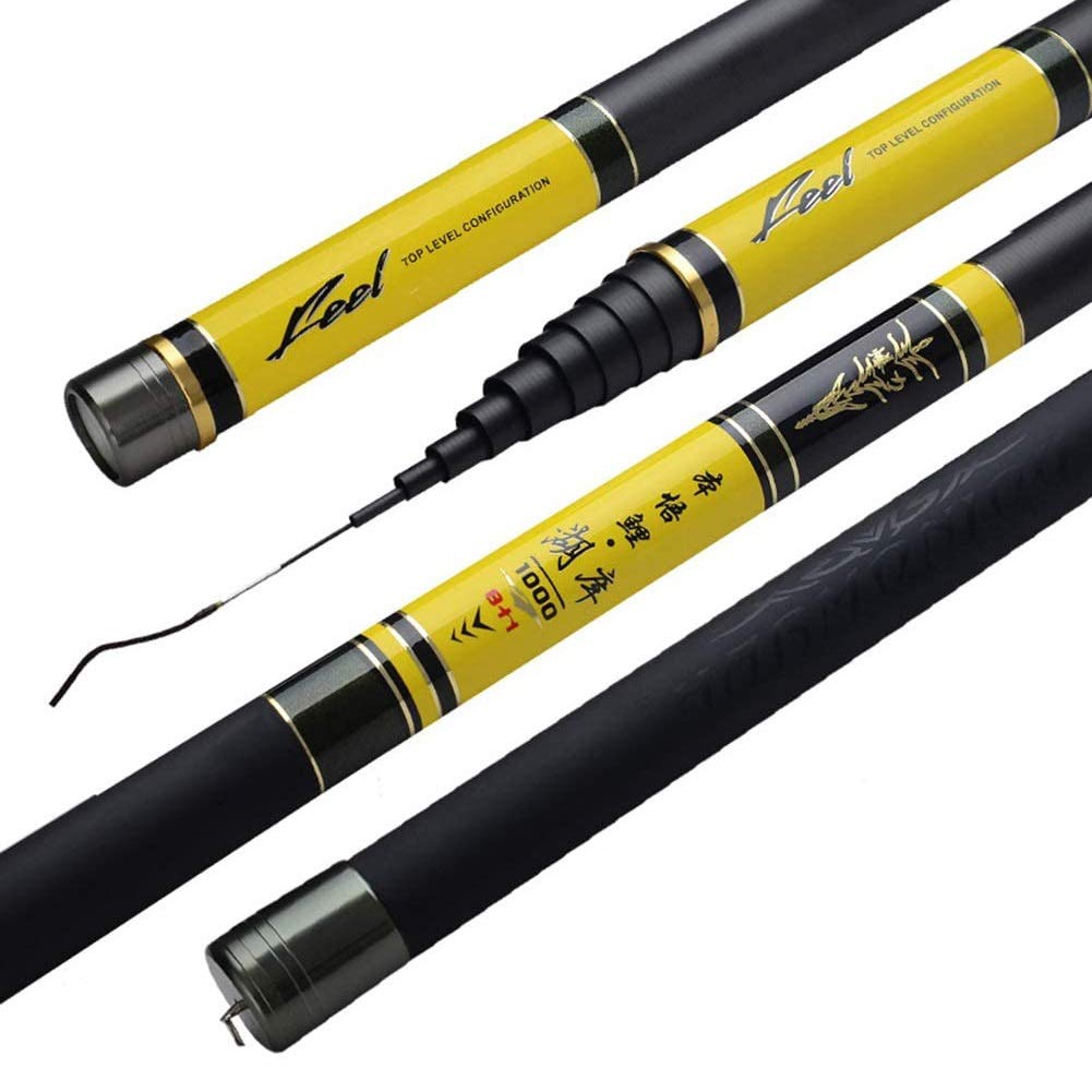 Canne à Pêche Télescopique En Carbone YADLCR 8m à 16m - Légère, Durable Et Portable Pour Pêche En Bordure, Récif Ou Voyage - 4