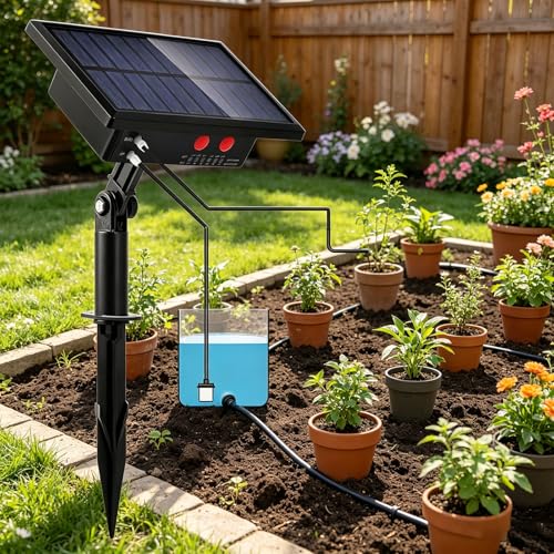 Irrigation électrique solaire 10 pots à débit de 400ml de haute précision - 3