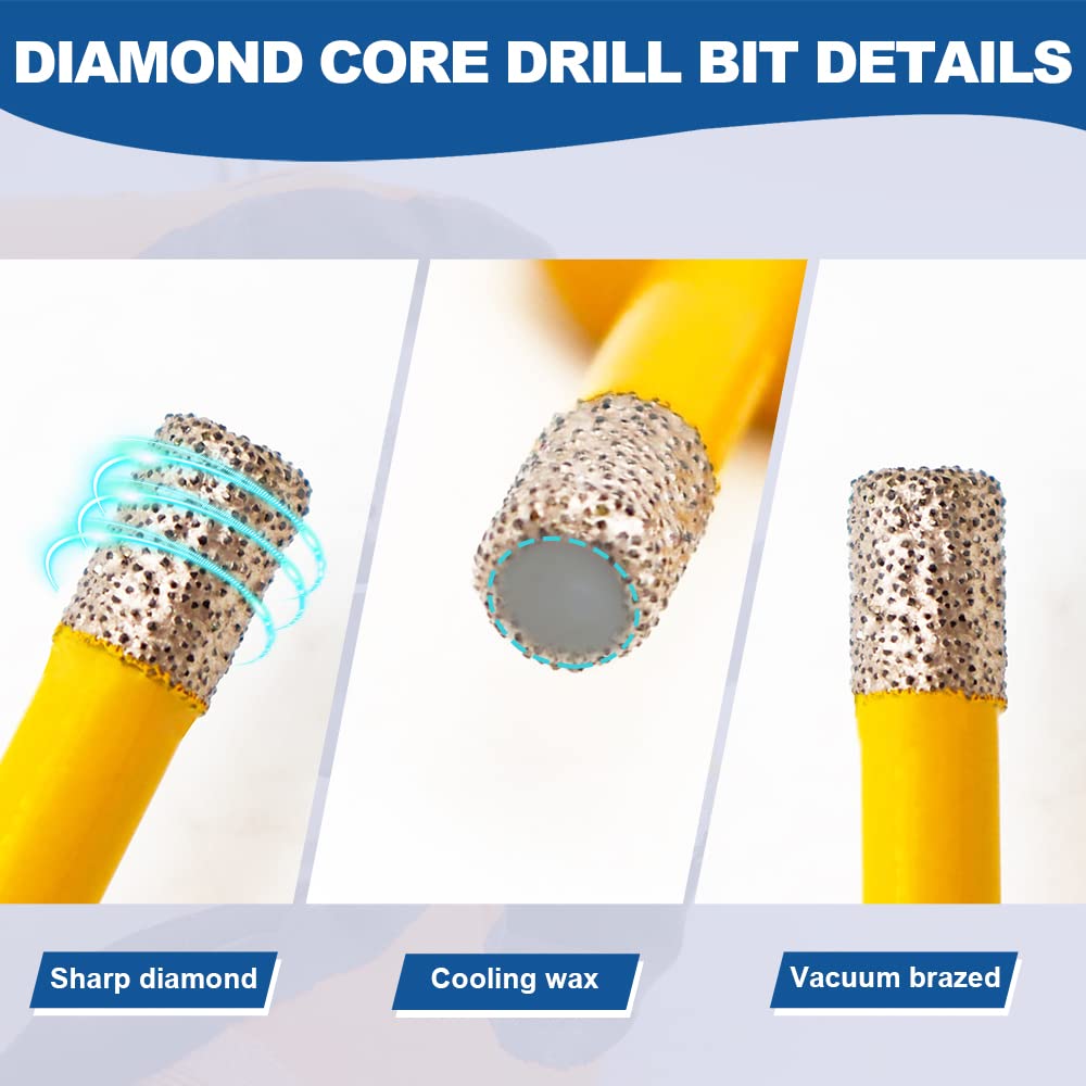 HIGHDRIL Diamond Hole Saw Kit, 6/8/10/20/25/28/32/35/45/50/65mm Drill Bits - Image 4