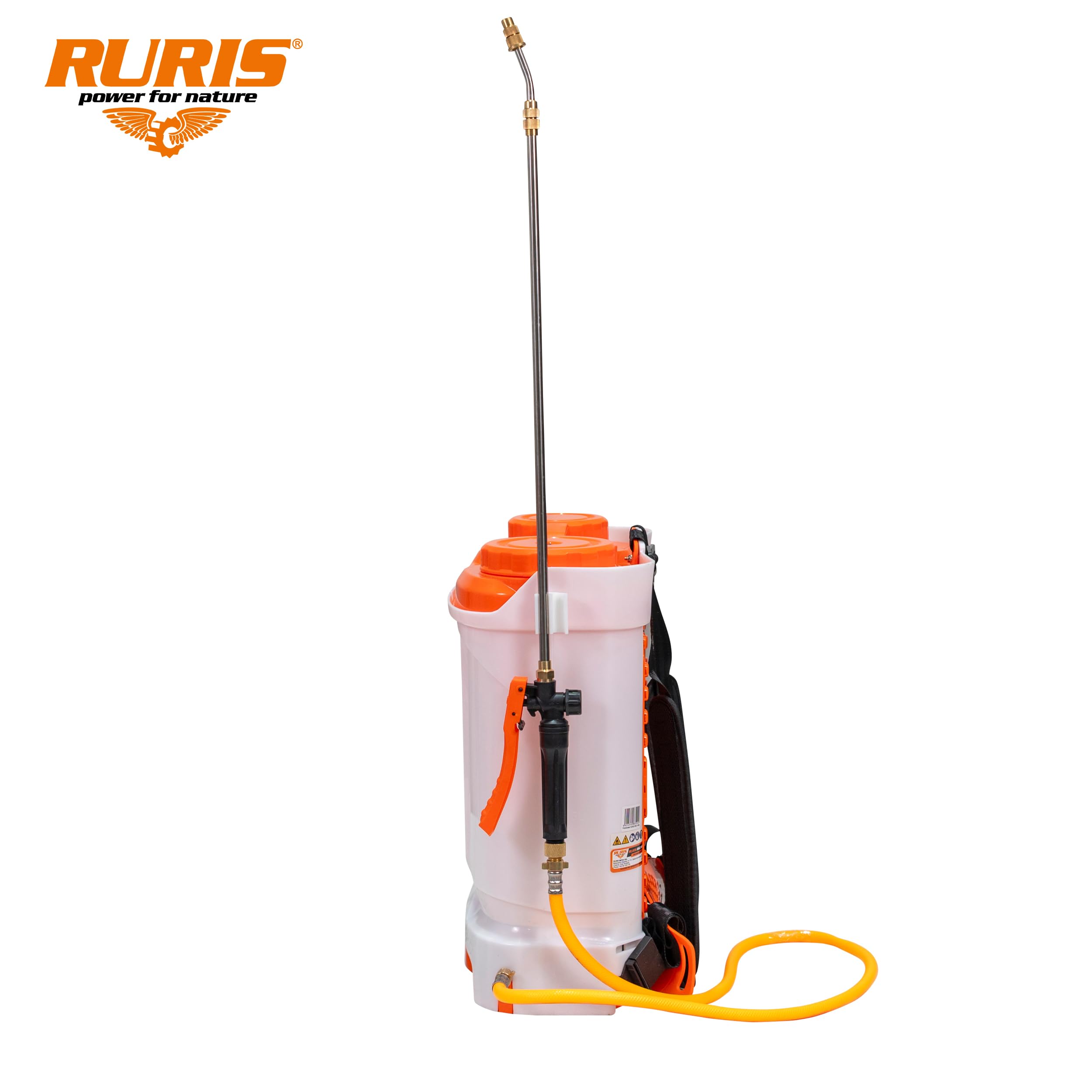 RURIS Pulvérisateur Électrique RSE 1400S – Réservoir 14L, Batterie 12V 8Ah, Lance Télescopique Métal, Pression 6 Bars, Fonction de Mélange Automatique, Accessoires Multiples