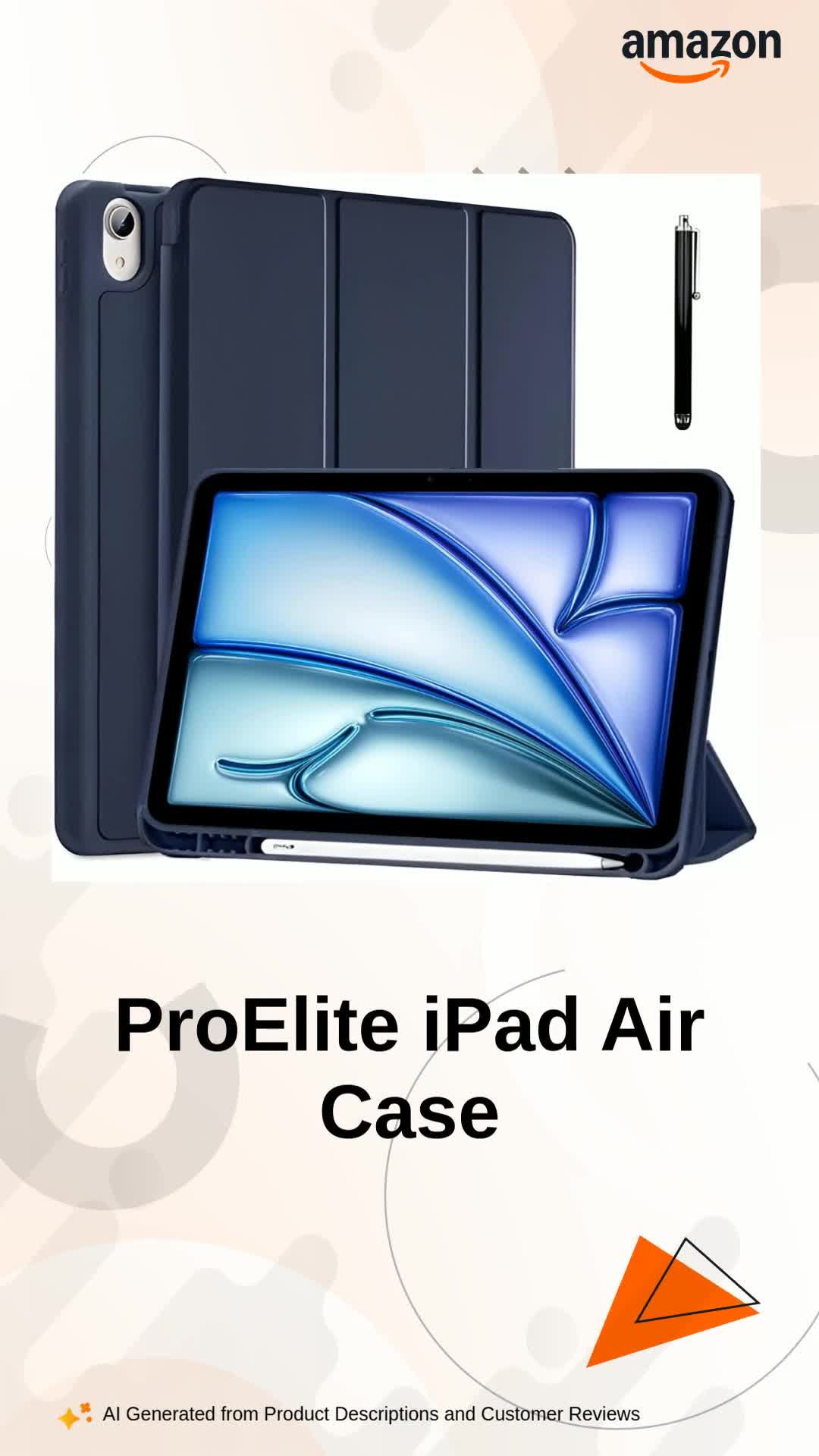 ProElite case for iPad Air 11 inch M4/M3/M2 2026/2025/2024, iPad