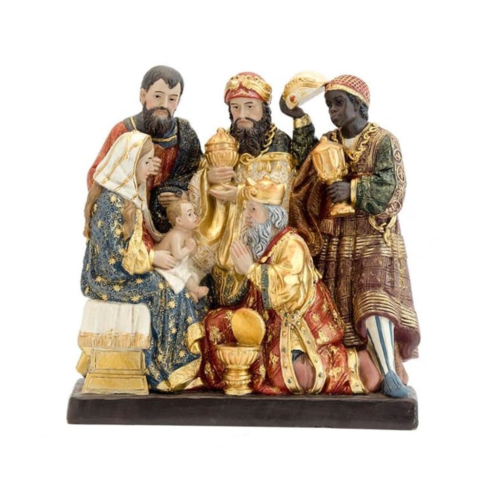 Misterio Nacimiento Belén Figura 15 cm. monopieza Navidad Resina Niño Jesús Virgen María San José