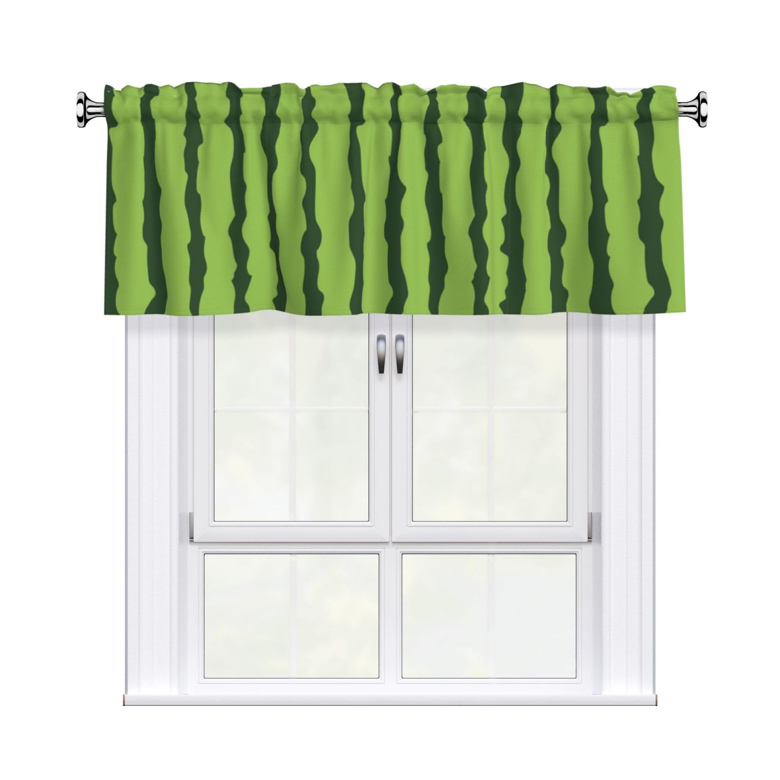 Noble Ren Watermelon Fruits Short Curtain Valance 54x18in For Kitchen Bathroom Cafe Living Room Decoration