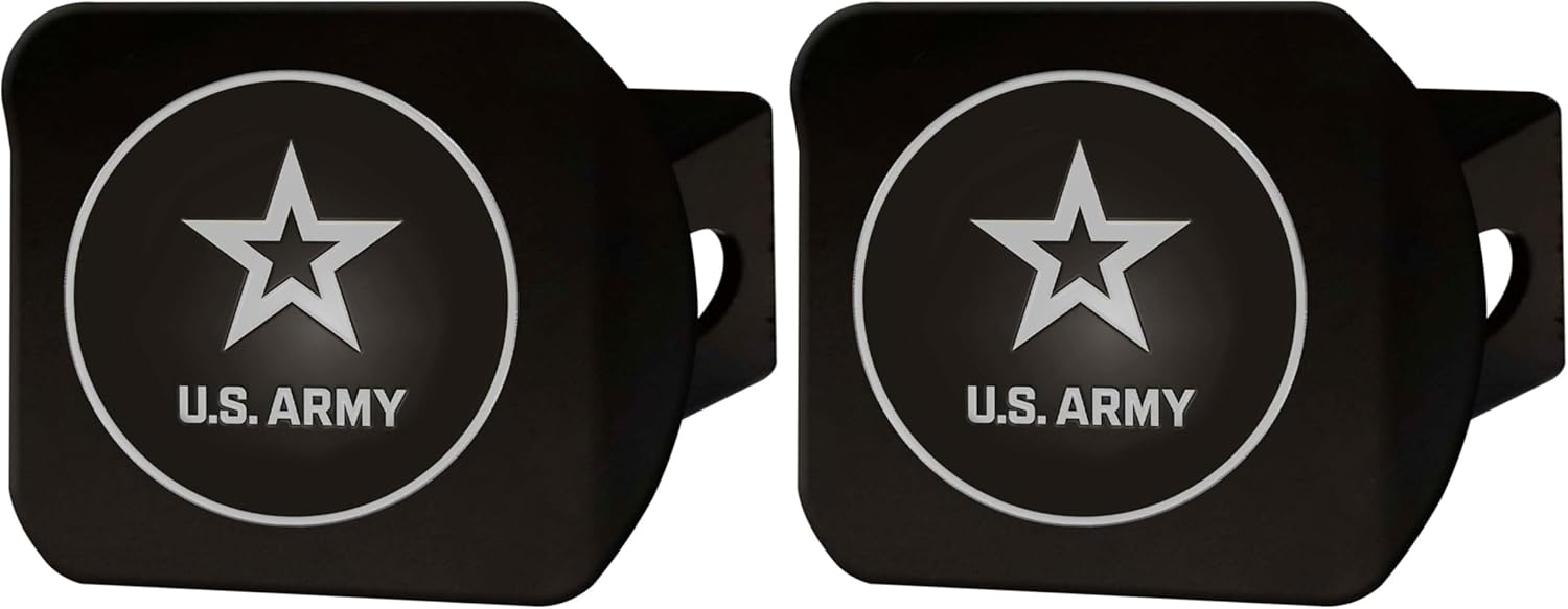 United States Army Metal Hitch Cover with 3D Chrome Team Logo by FANMATS - Unique 3D Logo Molded Design – Easy Installation on Truck, SUV, Car - Ideal Gift for Die Hard Armed Services Veteran