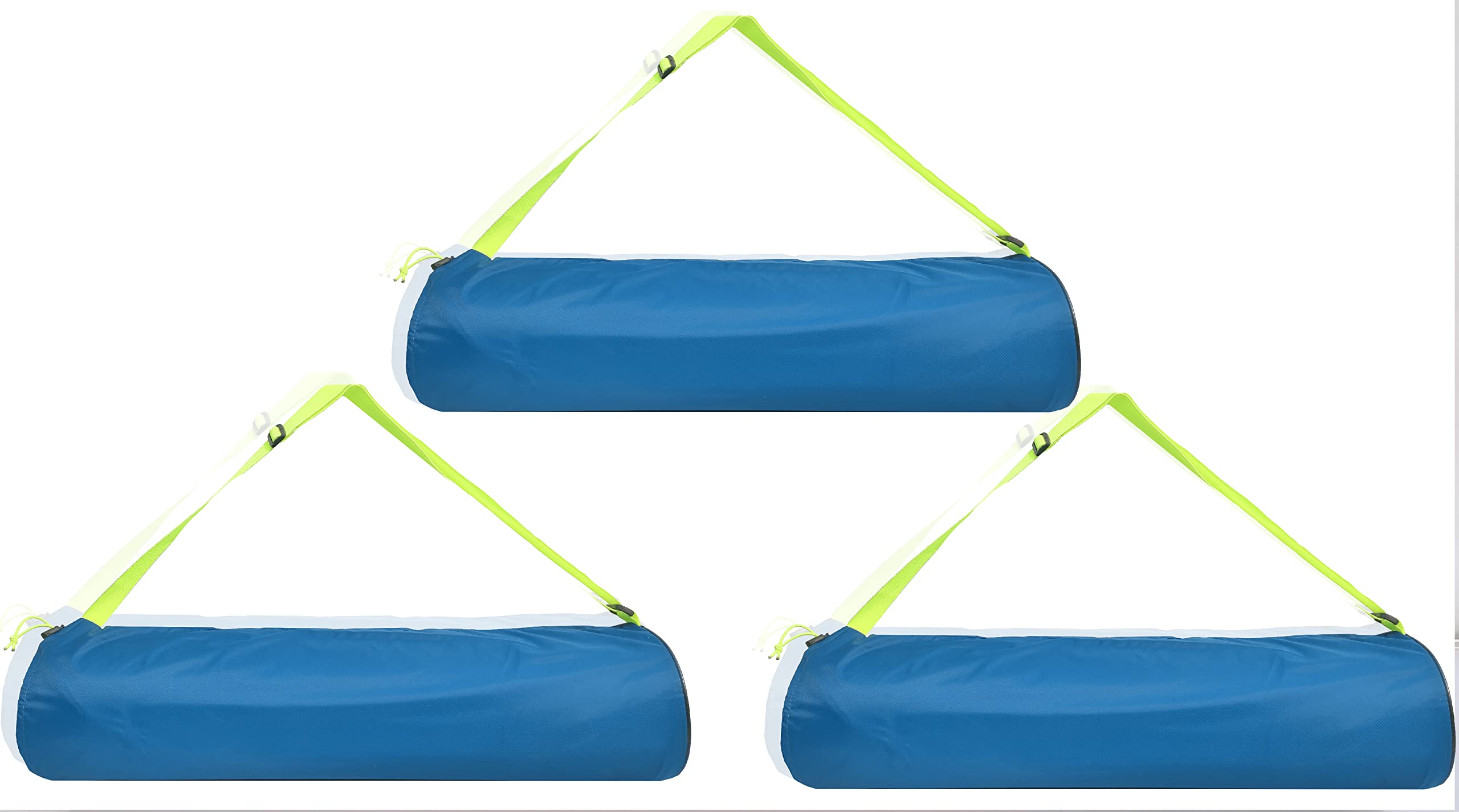 Panchtatava Pack of 3 Teal Dori Lock Fabric Exercise Mat Carry Bag Cover ONLY with Broad Shoulder Strap-image-18