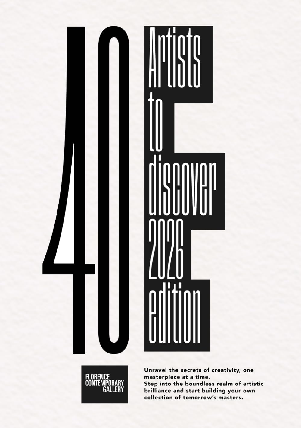 40 Artists to Discover 2026 Edition le beau livre d'art à offrir aux passionnés de culture