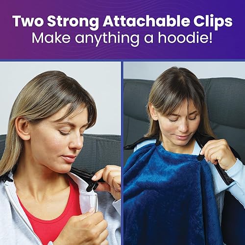 Miniatura 3 de Cabeau Nap Now - Sudadera con capucha negra - Una sudadera con capucha ajustable con un puente nasal ajustable para bloquear la luz, Sudadera con