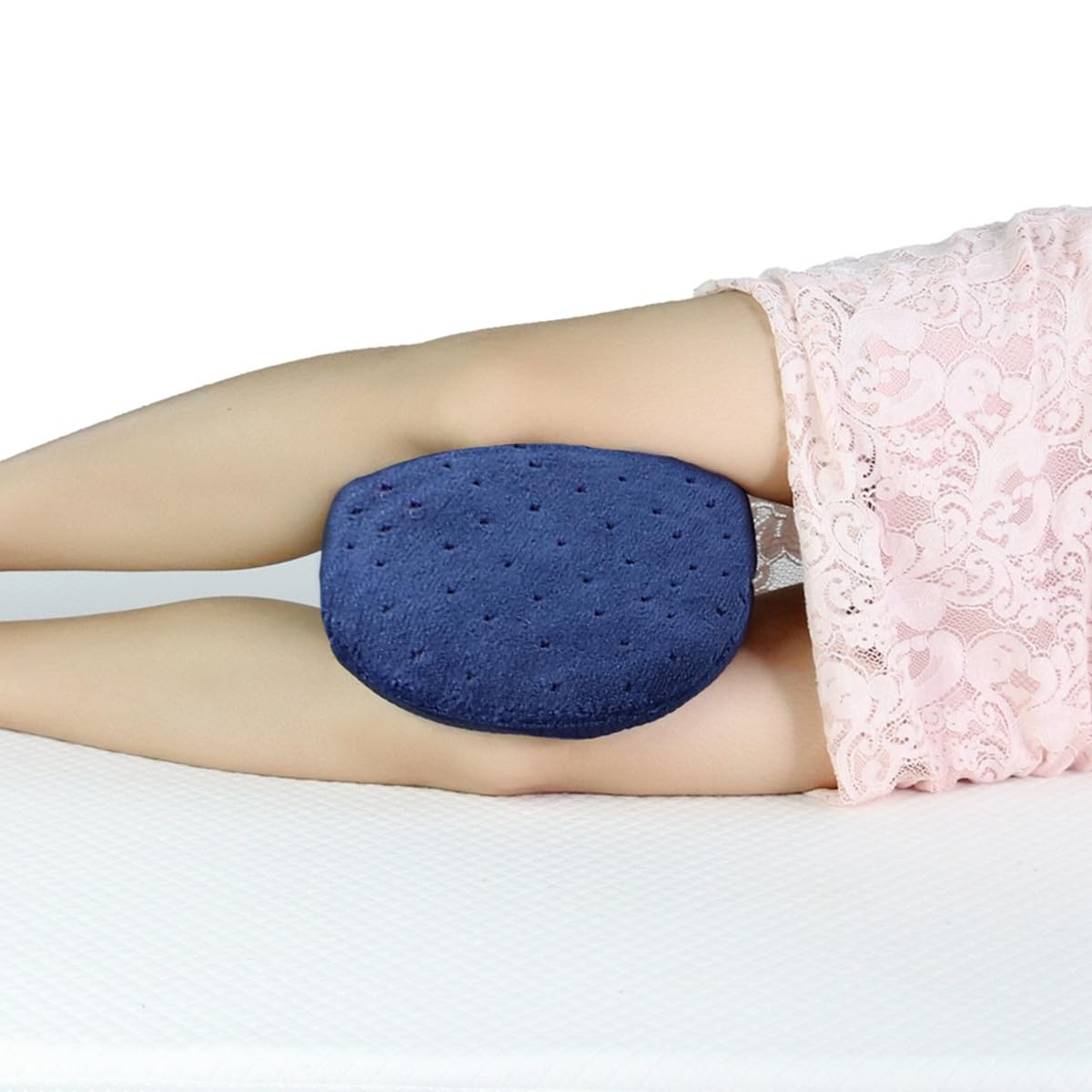 LALAFINA Rundes Nackenstützkissen aus Memory Schaum zur Unterstützung bei Nackenschmerzen mit Orthopädischer Form für Bett und Dekorativen Einsatz