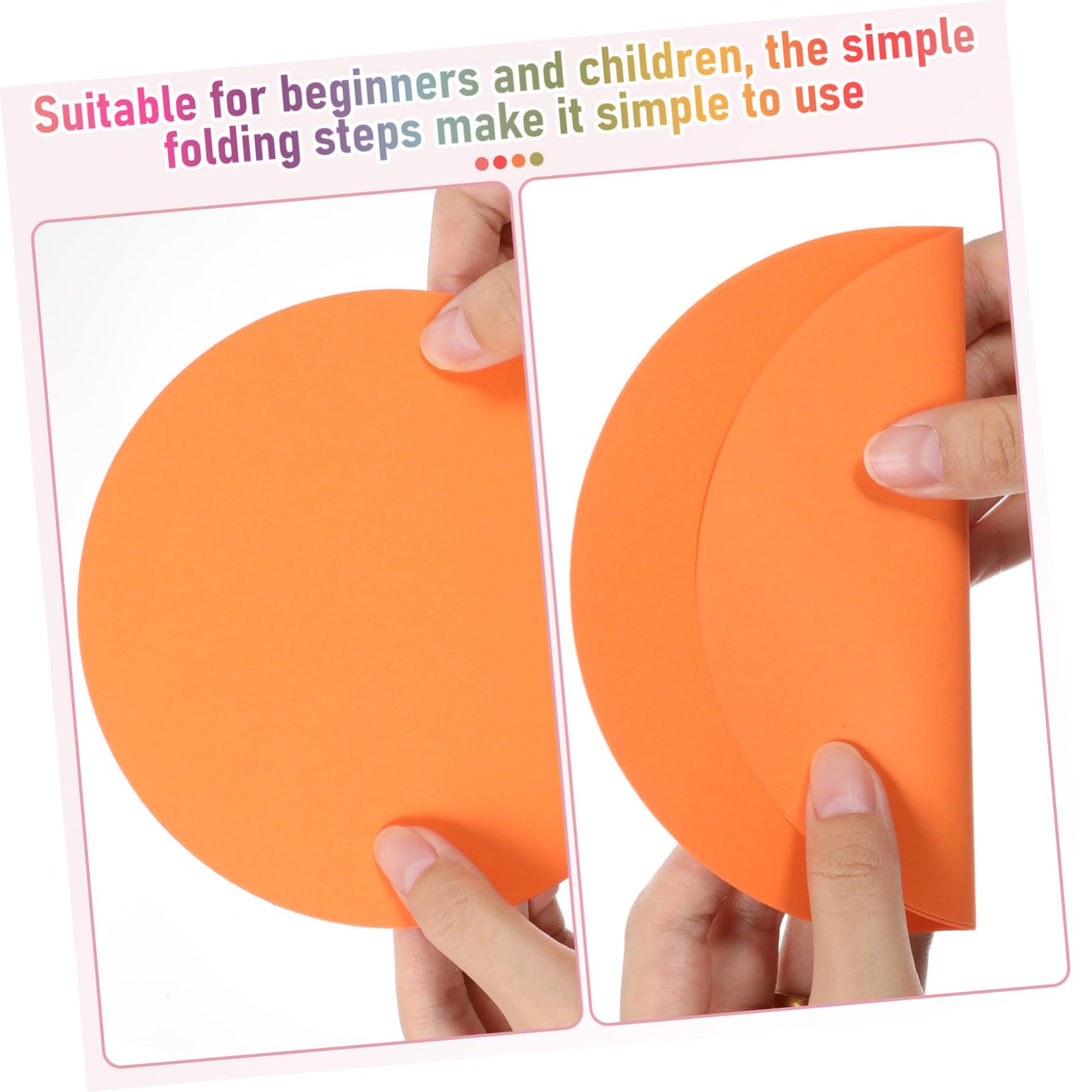 Mikikit 500blätter Kreisförmiges Origami-papier Großpackung Buntes Bastelpapier Zum Falten Konstruktionspapier Für Dekoration Und Basteln