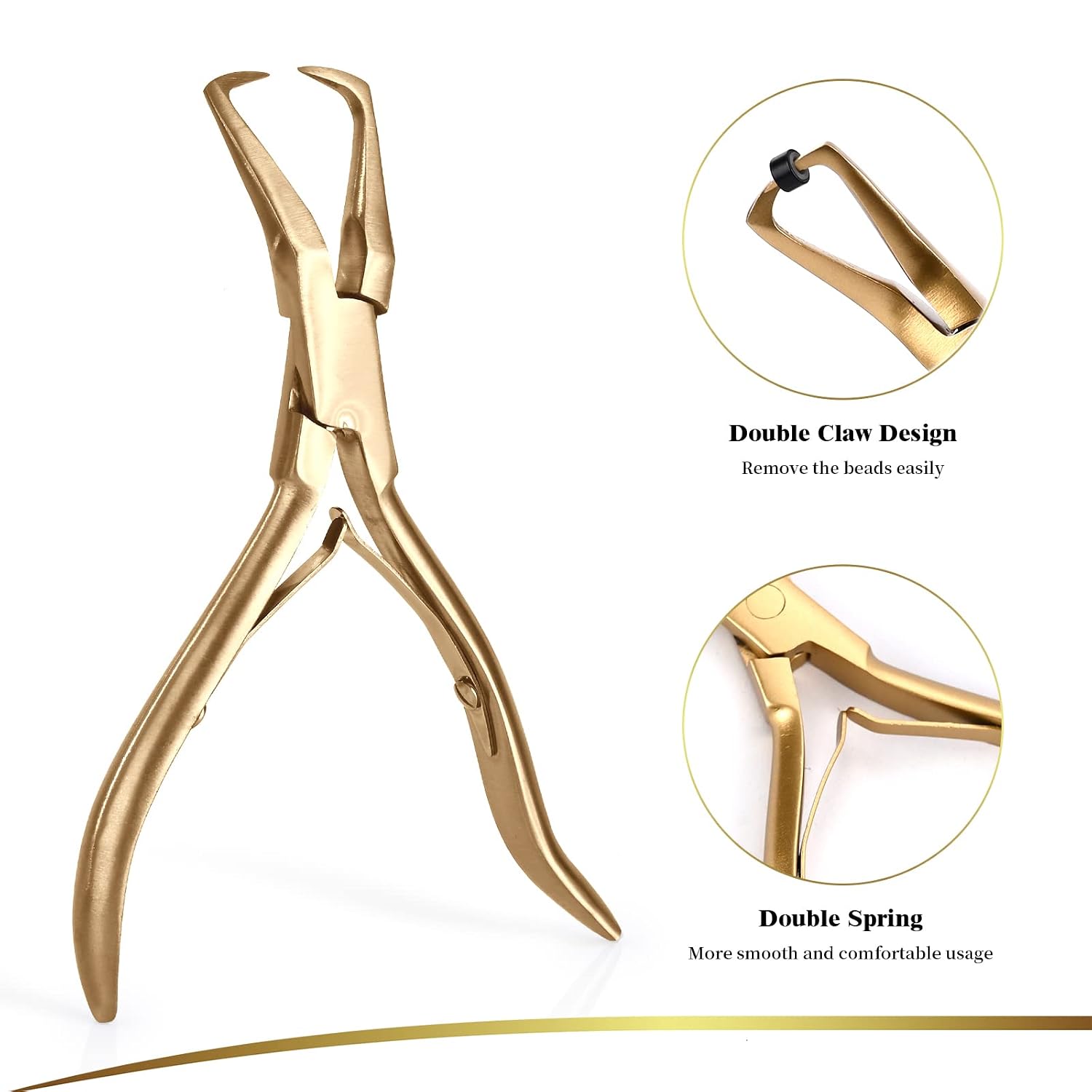 GlamorDove Hair Extension Tool Kit Stainless Steel Pliers Microlink Tool Set Opener Pliers Oxford Cloth Bag Hair Loop Tool Weft Extensions Hairdressing Styling Salon Accessories