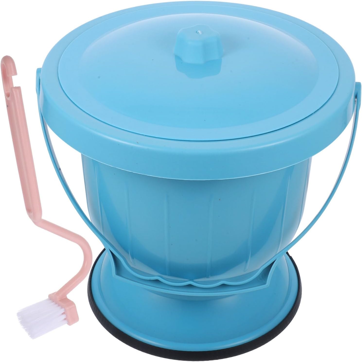 Zerodeko 1pc Portable Urine Pot Lid Spittoon for Home Use for Elderly and Pregnant Women Easy to Clean Bedpan for Indoor and Outdoor Use