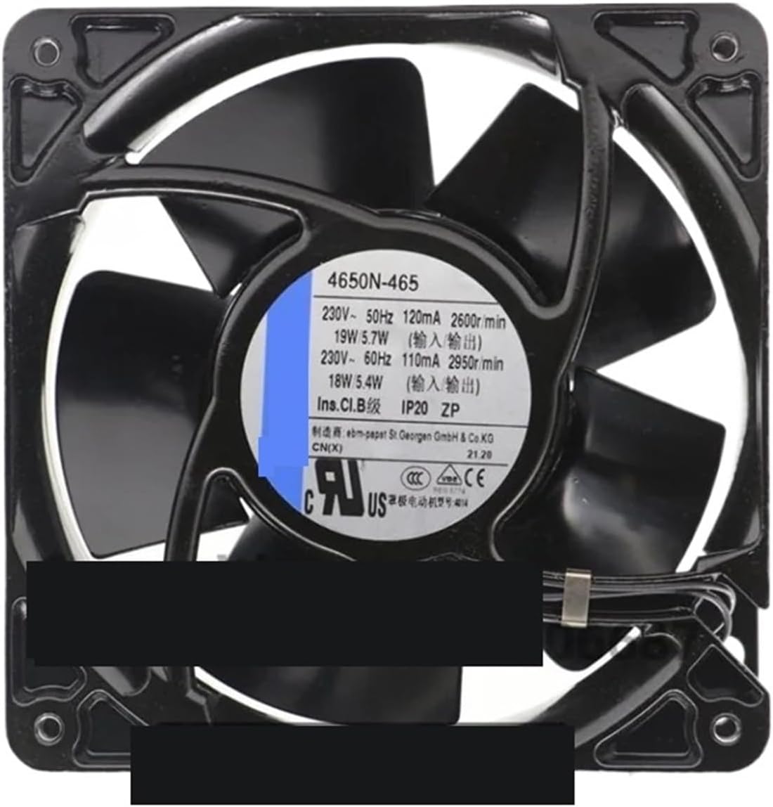 4650N-465 230V 18W 12038 AC 12cm 94.2CFM Cabinet Chassis Sleeve Bearing Axial Cooling Fan