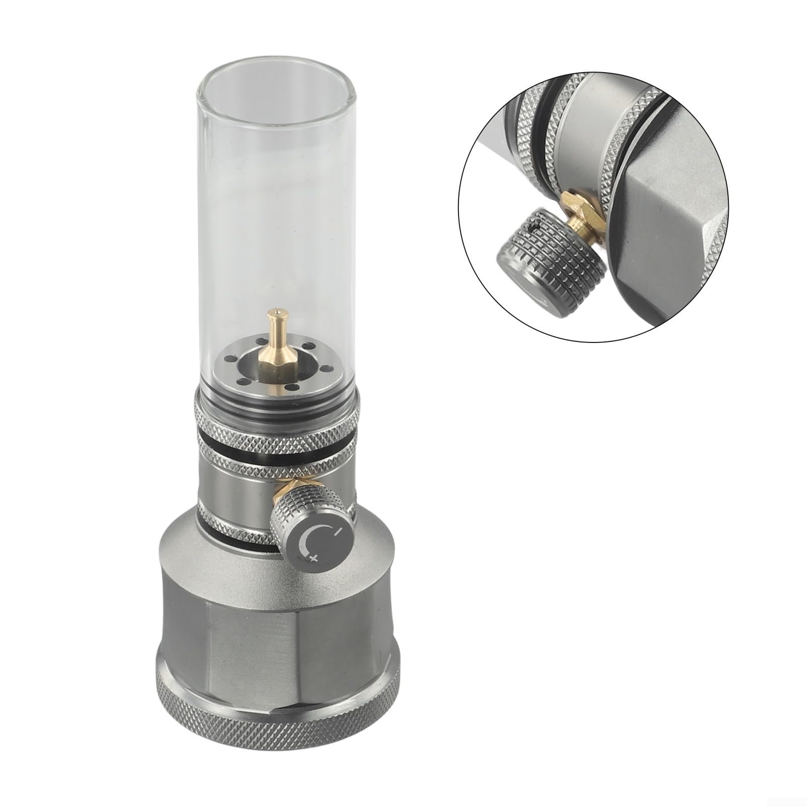 Lanterne à gaz d'extérieur avec tige d'extension de réservoir vide, pour camping, randonnée, et aventures en plein air (lanterne à gaz avec réservoir)