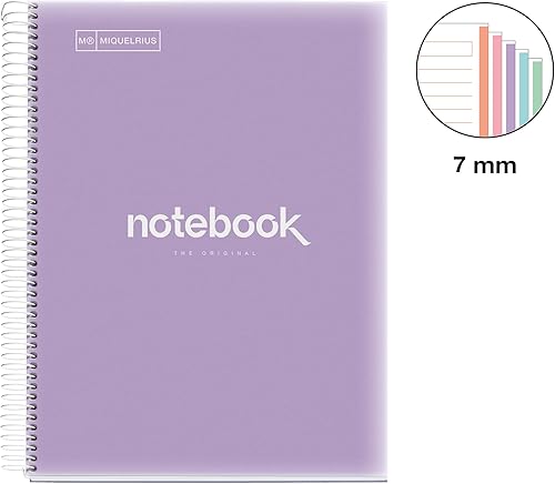 Miniatura 2 de Miquelrius Cuaderno espiral forrado A4 Plástico Lavanda