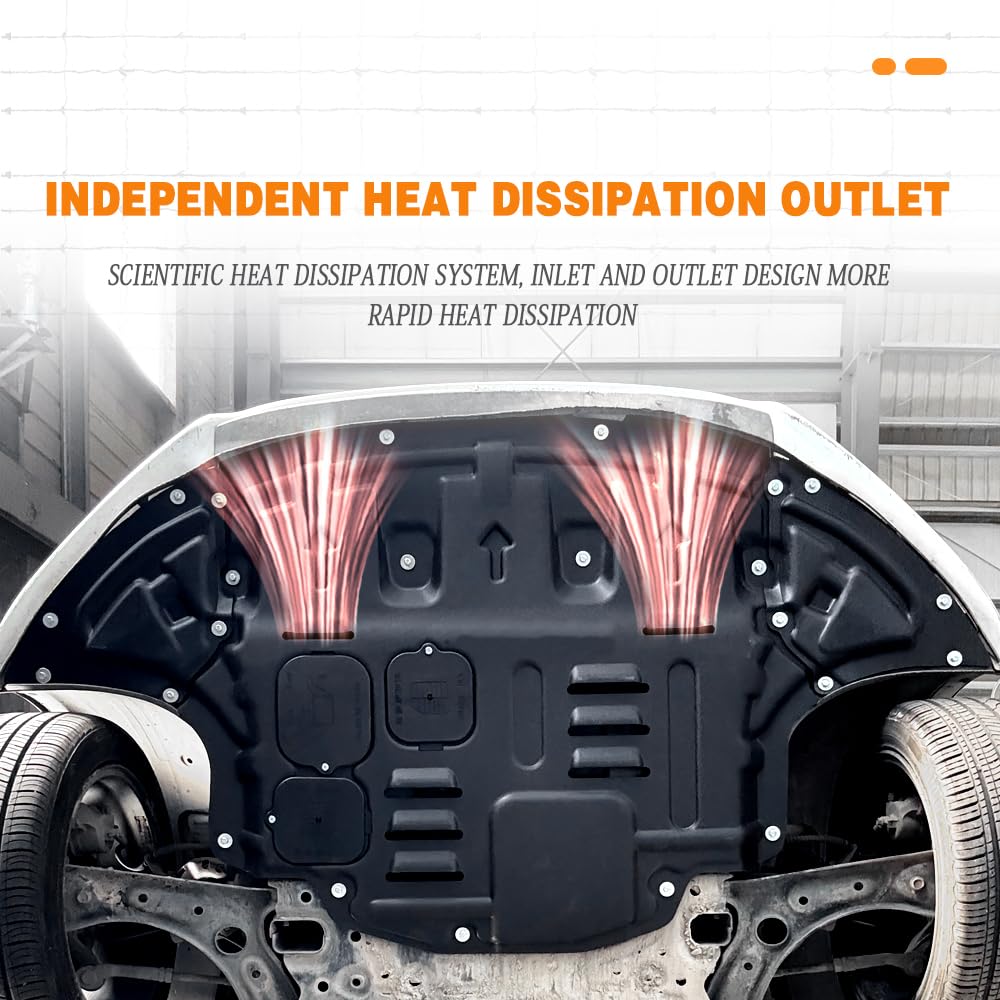 Front Skid Plate for Hyundai Sonata 2024 2025 Engine Splash Shield Heavy Duty, Impact Resistant Engine Guard Cover for Sonata 2024-2025 Underbody Protection Plate w/Screw Hardware