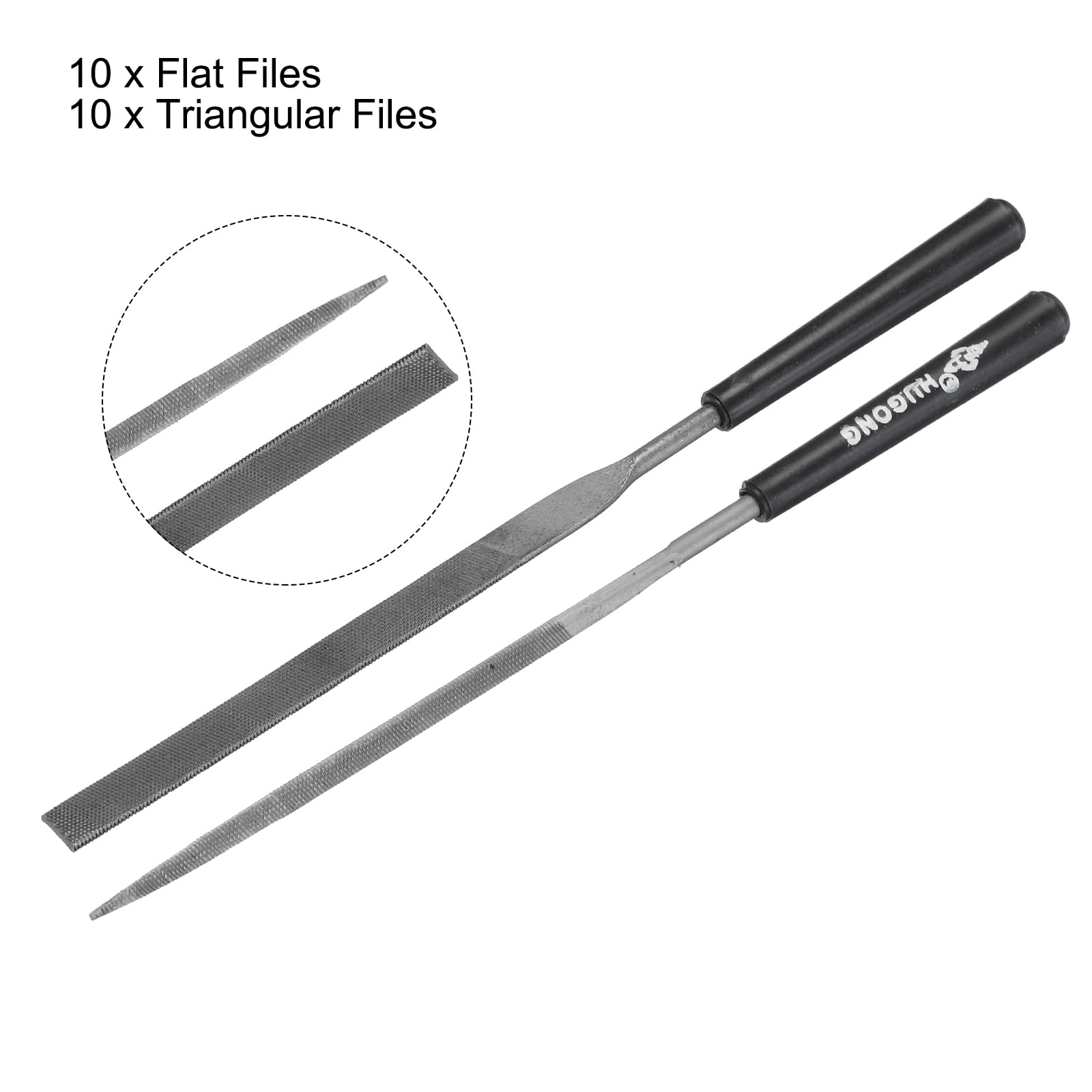 Deburring Shaping Files 10-Pack Triangular Needle Files - Second Cut ...