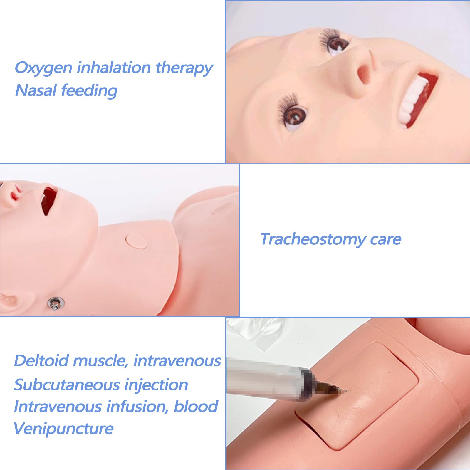 Multifunktionale Fortgeschrittenes Pflegepuppe, Anatomisches Menschenmodell Lebensgroßes Krankenpflegepuppe Krankenpflegeausbildung Unterricht Medizinischer Patientenversorgung Simulator