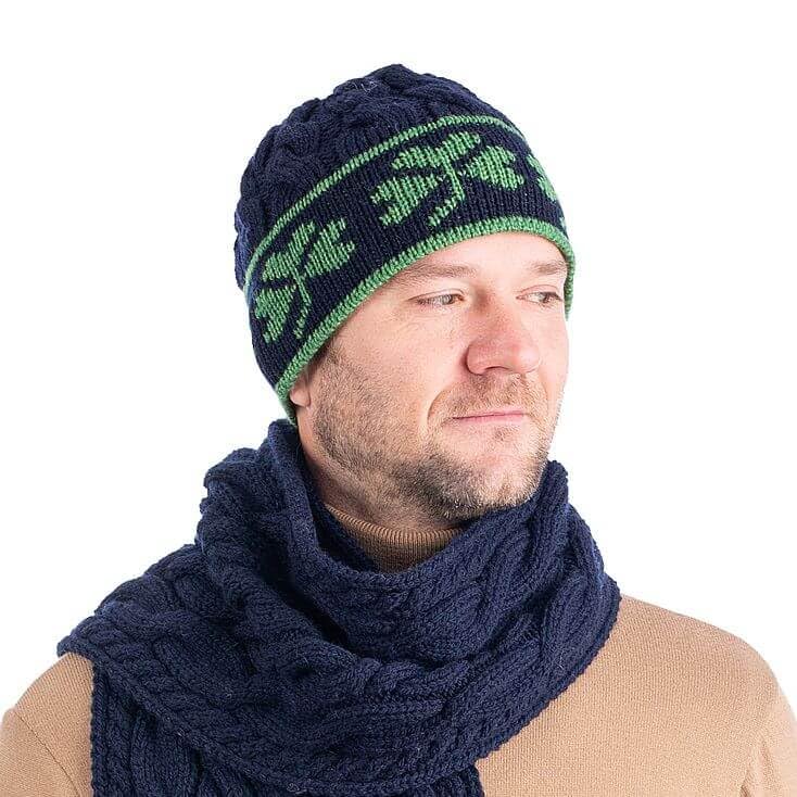 Gorro para hombre de punto irlandés SAOL ideal para invierno y frío extremo