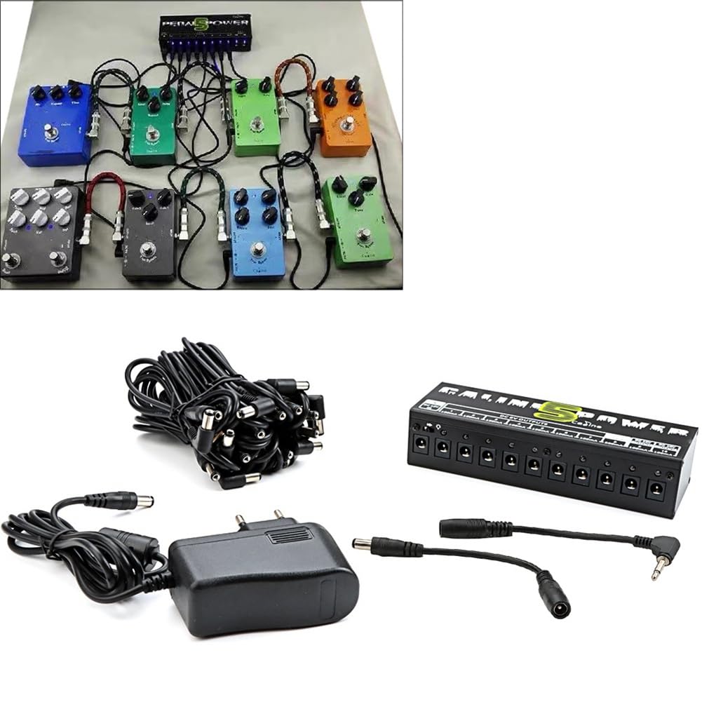 Alimentatore per Pedali Effetti per Chitarra CP-05 con Uscite DC 9V/12V/18V (Spina EU)