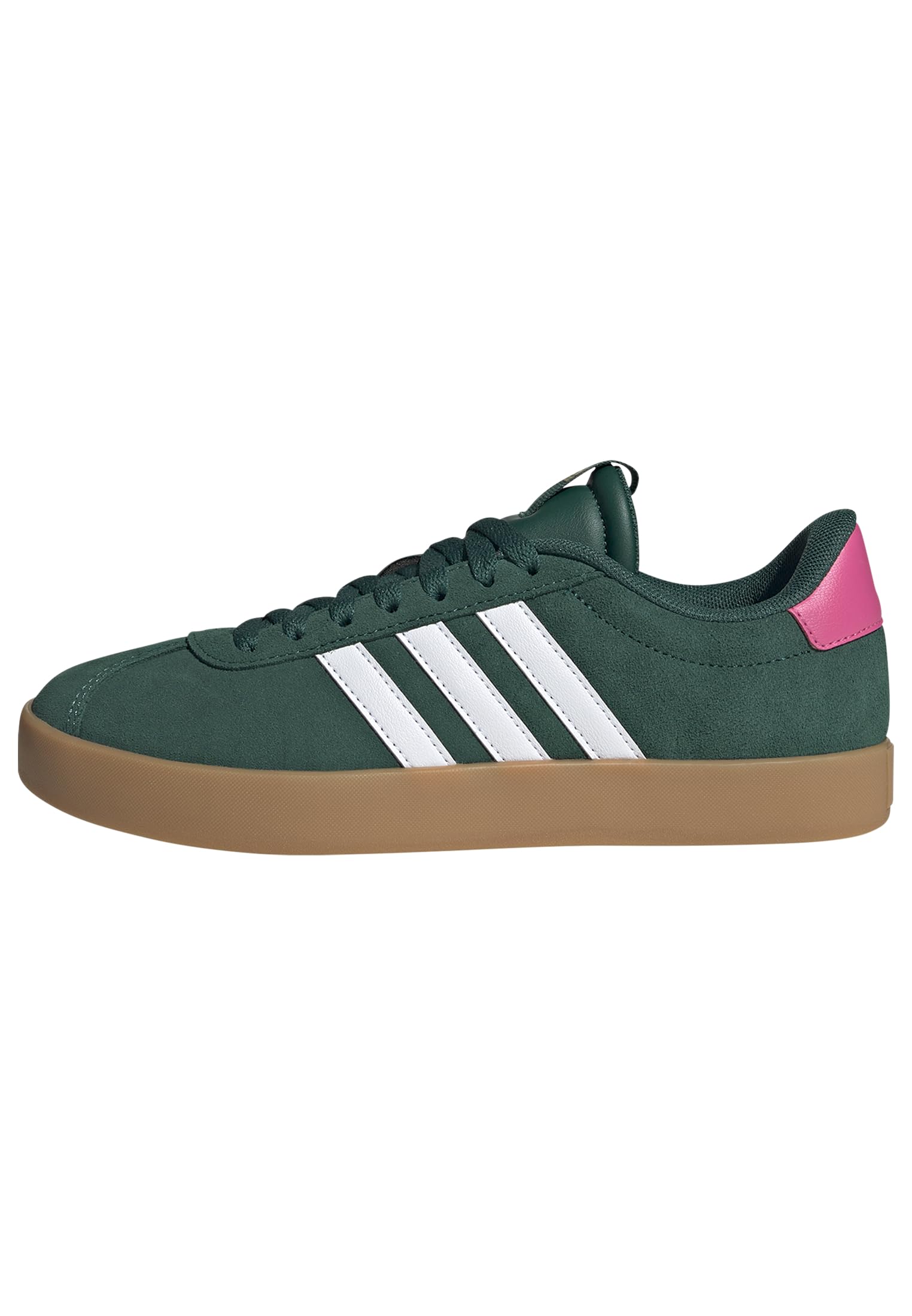 adidas Women's VL Court 3.0 Shoes, Collegiate Green/Cloud White/Pulse Magenta, 5 UK