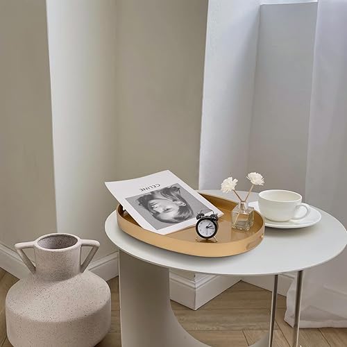 Miniatura 48 de MAONAME Bandeja decorativa, bandeja negra con asas, bandejas de mesa auxiliar, bandejas cuadradas de plástico para otomana, baño, cocina, 13 x 13 x