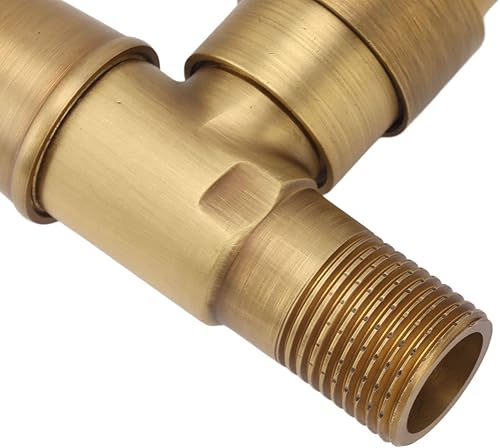 Miniatura 8 de Grifo para lavabo de baño, grifo de lavabo de latón antiguo, grifo de una sola manija, grifo de agua fría caliente con perilla cruzada para baño