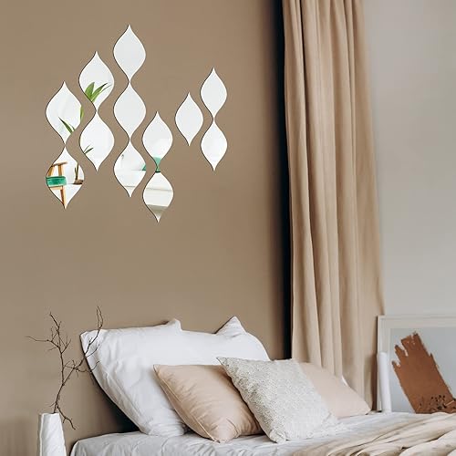 Miniatura 6 de Paquete de 15 calcomanías de pared de acrílico extraíbles para espejo lágrima calcomanías de pared de acrílico 3D calcomanías de pared para sala de