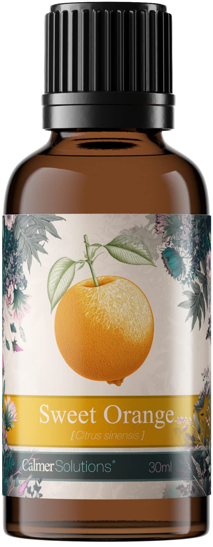 Calmer Solutions Pale Yellow | Orange Sweet - 30Ml | Uplifting, Stress Reducing, Anti Inflammatory | Pure 100% Uk Sourced Natural Essential Oils | Professional Or Home Use | Diffusers, Humidifiers, Candles & More