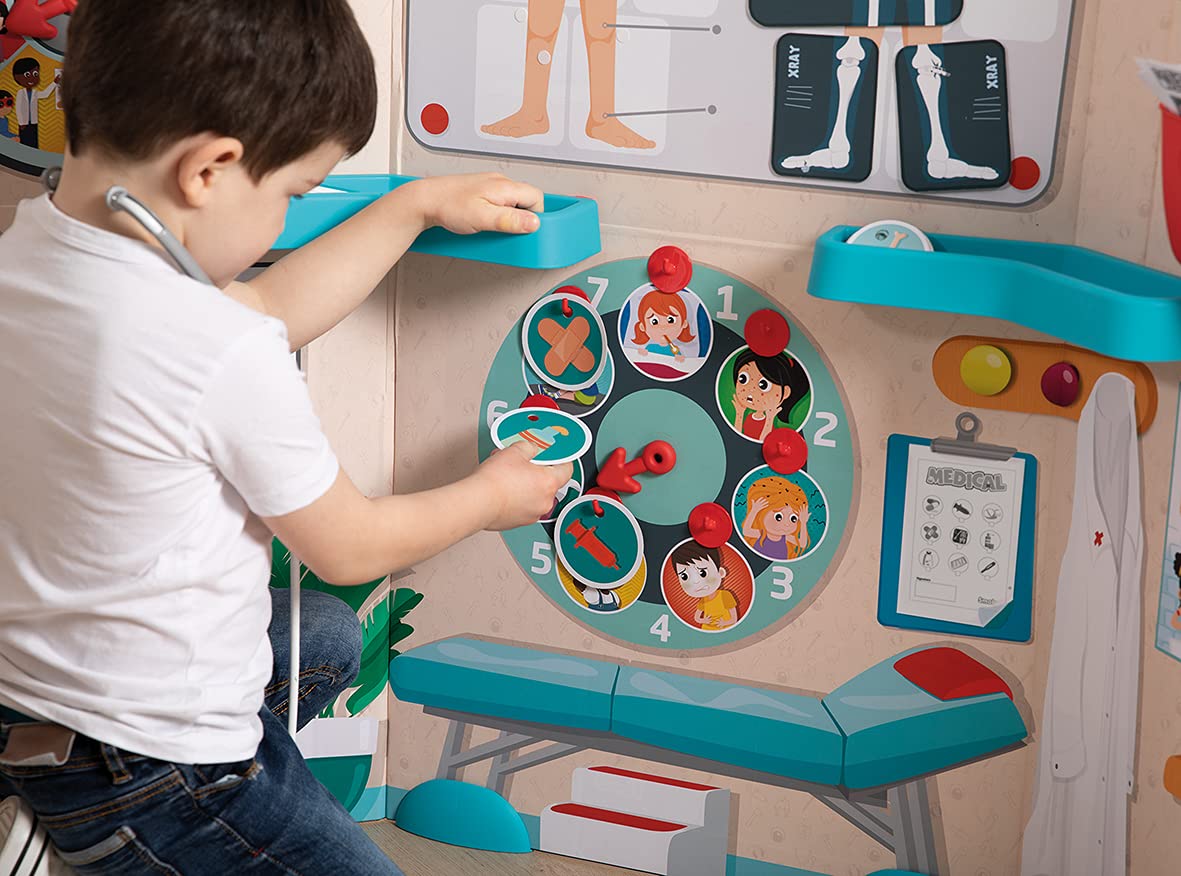 Smoby - Consulta Pediátrica Plegable para Jugar a Médicos, para Niños a Partir de 3 Años - 135 x 41 x 111 cm (7600340206)