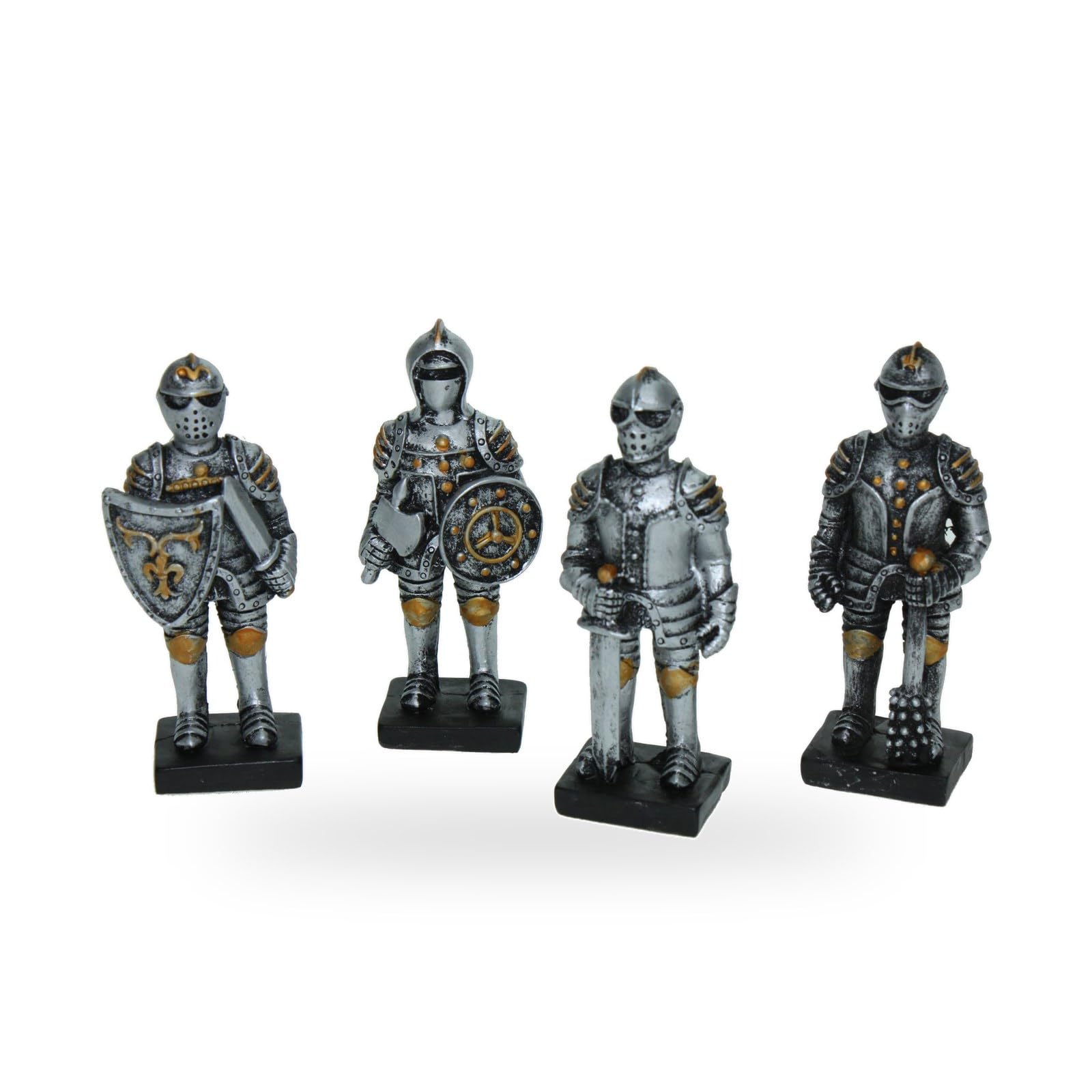 Cornelißen Polyresin Animal Figurine Knight, Set of 4, Height 8 cm