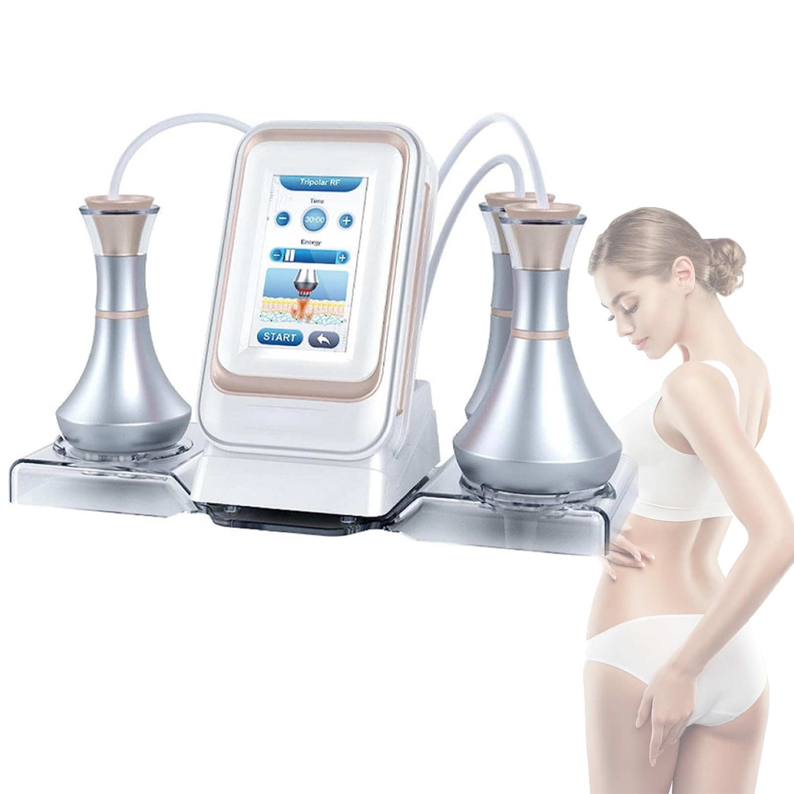 Cavitacion Y Radiofrecuencia 3 En 1,40k MáQuina De Adelgazamiento ,Facial Belleza Masajeador Celulitis, Esculpir El Cuerpo Y Levantar Celulitis,Mejora El Cuerpo Compacto,Ideal Tratamiento Para Casa