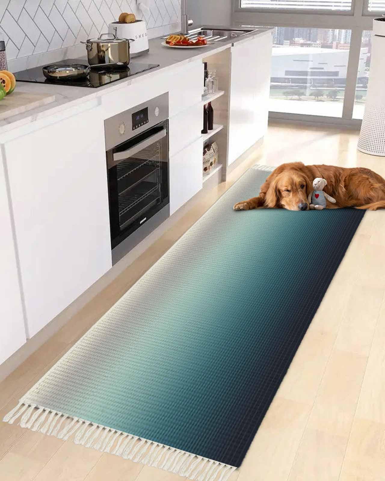 Alfombra Peluda Turquesa Para Pasillo | 5 Cm De Grosor Suave | Tamaño A Medida (60-140 Cm Ancho)